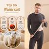 Men's Silk Cashmere Thermal Underwear Set: Velvet-Enhanced for Autumn and Winter