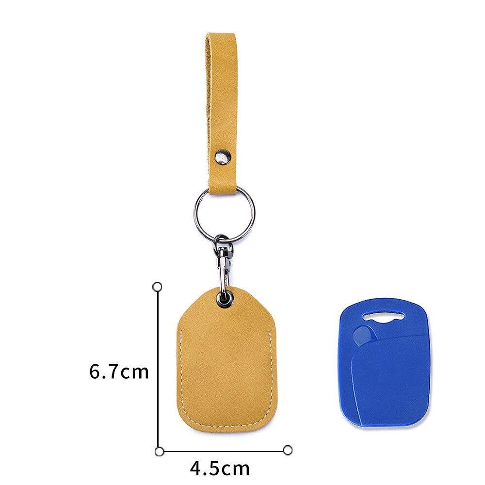 PU Leather Card Holder Keychain Key Ring Door Lock Access Tags ID Card Case Keychain Access Card Bag Key Tag Ring