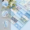 2Pack Cotton Quilting Fabric Breathable Sewing Fabric Fine Patchwork Pre Cut Strip Floral Print Cloth Quilt Strip for DIY Craft