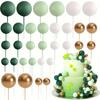 32 Pieces Ball Cake Toppers Decorations, Mini Ball Cake Toppers for Wedding Party Birthday Cake Decorations