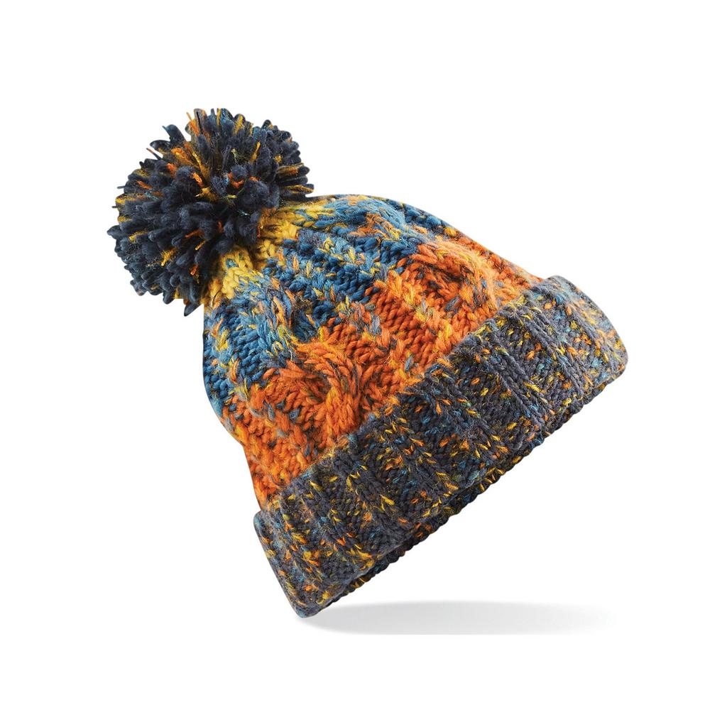 Beechfield Womens/Ladies Corkscrew Pom Pom Beanie