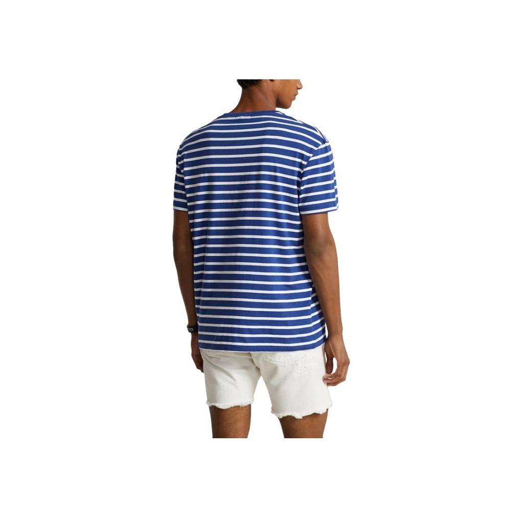 Polo Ralph Lauren Striped Crew Neck Short Sleeve T-Shirt Men Tops Blue 710934662-001