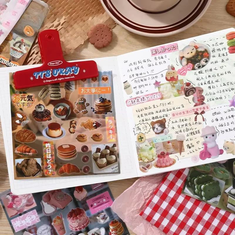 30sheet/set Retro Sweet Cake Dessert Scrapbook Journal Sticker DIY Decor Stationery Photocard Sticker Cute Aesthetic Sitcker