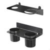 Oil Double Funnel Holder Wall Mount Heavy Duty with Screws Removable Drip Cups Fluid Drain