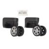 2pcs Luggage Wheels Replacement Locking 360 Degree Rotation Quiet Operation Flexible Universal