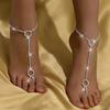 2 Women's Trendy and Fashionable Claw Chain Series Circular Ankle Chain Outdoor Tourism Beach Banquet Party Holiday Gift