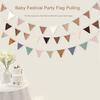 Baby Banner Flag Nursery Garland Triangle Bunting Flag Soft Fabric Vivid Color Kids Banner Nursery Decor
