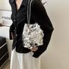 This Year's Popular Sequined Niche Design Bag 2025 New Women's Bag Versatile Chain Messenger Bag Shoulder Bucket Bag