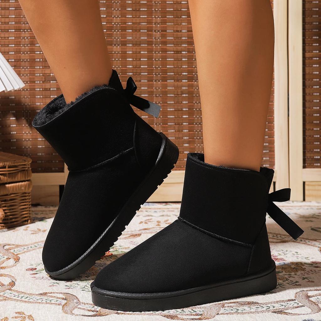 2025 New Women Snow Boots Outdoor Thick Plush Warm Ankle Boots Women Couples Non-Slip Fla Cotton Shoes Women Zapatos De Mujer