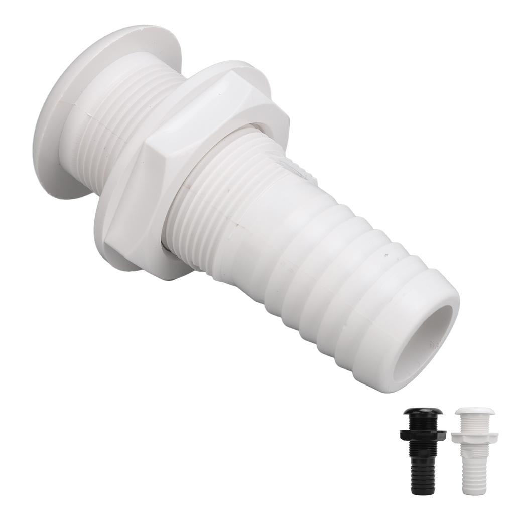 Boat Through Hull Connector 29mm Outlet Smooth Drainage Straight Drain Outlet Fittings Boat Plumbing