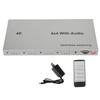 HD Multimedia Interface Switch 4 In 4 Out 4K 30Hz Video Switcher Splitter with Sound Extractor for