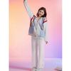 Rainbow Striped Soft Half Velvet Pajamas for Women Autumn and Winter Coral Velvet V-neck Cardigan Home Wear