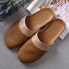 Summer Men/Women Flat Slippers Casual Slides Floral Bow Linen Women Sandals Indoor Shoes