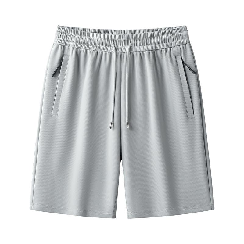 Summer Men's Ice Silk Loose Casual Sports Shorts Men's Breathable Five Quarter Pants