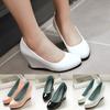 Plus Size Fashion Wedge Shoes Women Thick Platform  High Heel Dress Shoes
