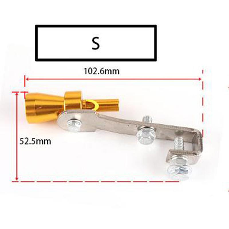 Car Size S 18Mm Turbo Sound Whistle Muffler Exhaust Pipe Auto Blow-Off Valve