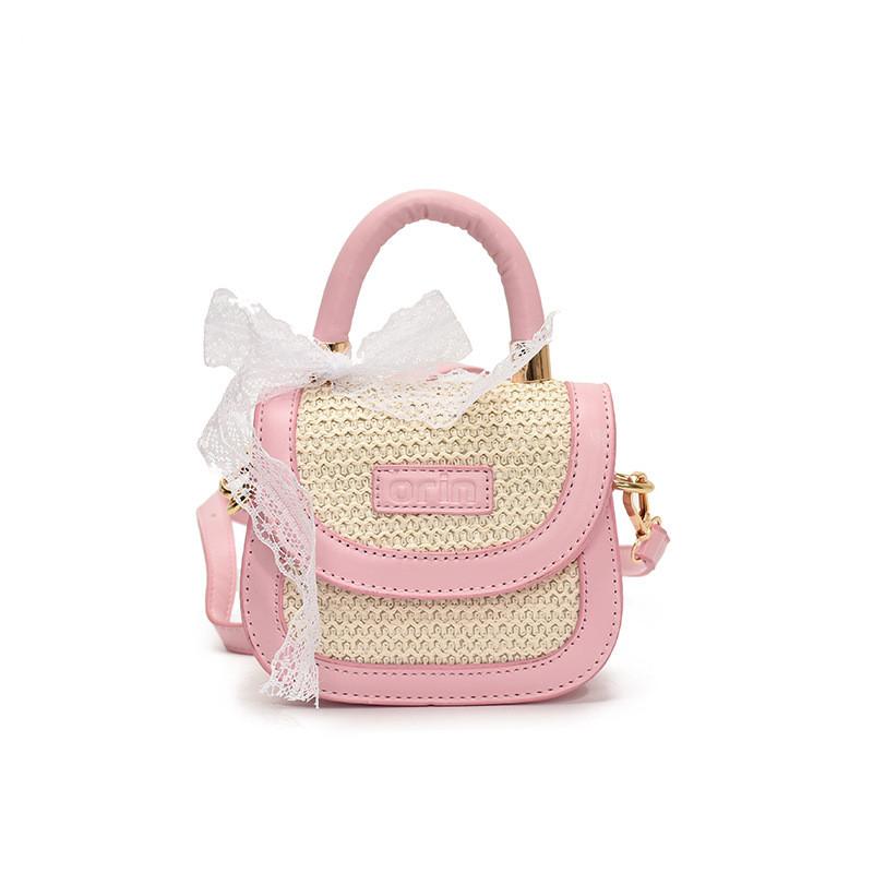 Handbag Knitted Princess Kids Shoulder Bag With Neutral Colors Matching Easy