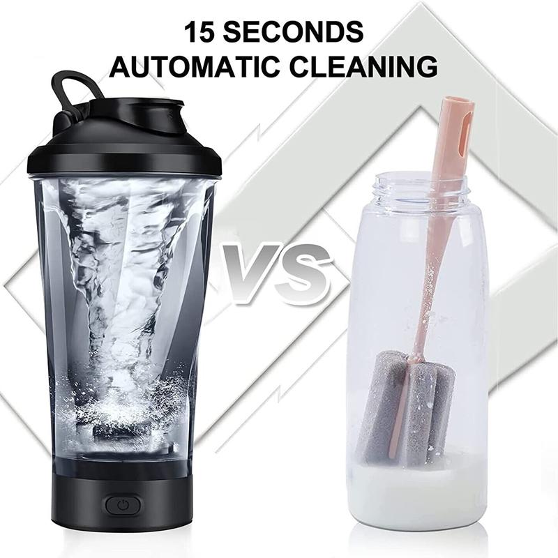 DL Electric USB Shake Bottle Rechargeable Milk Coffee Blender Kettle Fitness Vortex Protein Shaker Sports Fitness Shaker Cup Protein Shaker Mixer