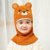 2020New Baby Girl Winter Hat Warm Bear Skullies Beanies Knitted Cap Kids Balaclava Mask Hats