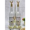 Gold Color Deer Accessory Gold Stand Deer Cork Stopper Transparent Bottle Oil Pot Oil Bowl