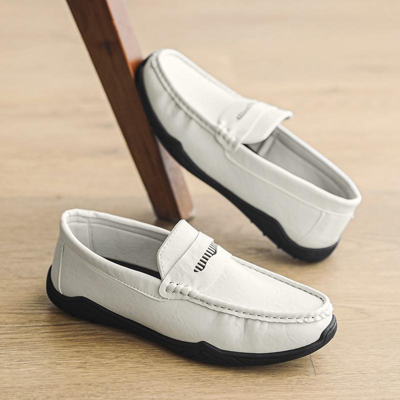 Leisure Walk Mens Penny Loafers Casual Leather Shoes Elegantes Moccasins Wedding Party Driving Shoes Fashion Male Slip On Flats