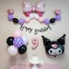 Yeonji Market Sanrio My Melody Balloon Kuromi Cinnamoroll Набор для дня рождения, Kuromi A Set 9