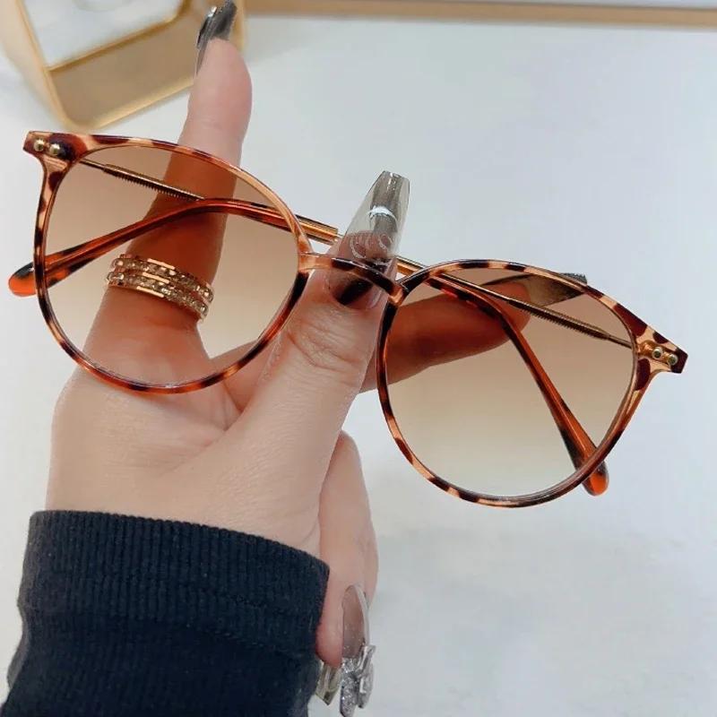 Retro Outdoor Round Frame Women Sunglasses Summer Fashion Korean Men Sunglasses Sun Protection Polarized Sunglasses