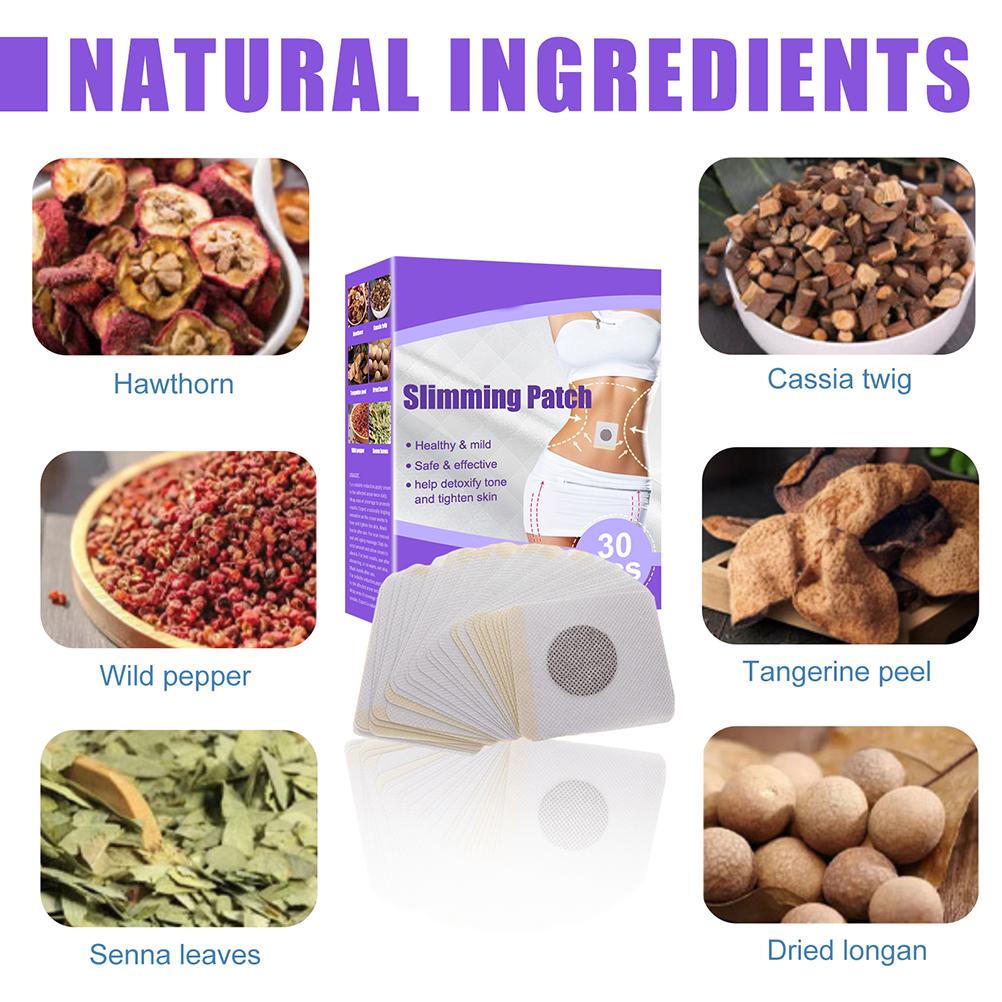 30Pcs Slimming Patches Weight Loss Patches Firming Fat Burning Sticker for Beer Belly Buckets Waist