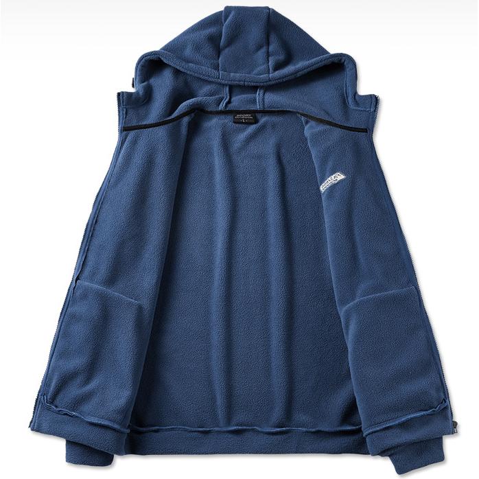 2022 Men's Fleece Outdoor Plus Size Spring and Autumn Fleece Hooded Sweater Jacket