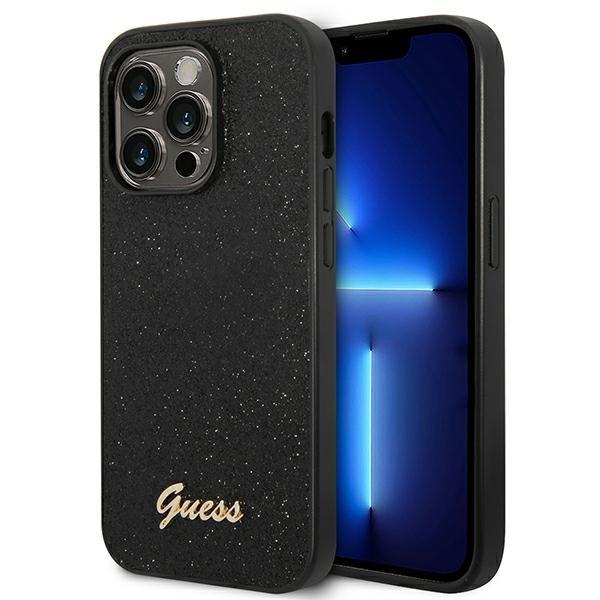 Guess Guhcp14Lhggshk Iphone 14 Pro 6,1 Czarny/Black Hard Case Glitter Script