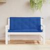 VidaXL Set of 2 Garden Bench Cushions, Bench Cover with Tie Strings, Waterproof Outdoor Cushion, Blue 361688