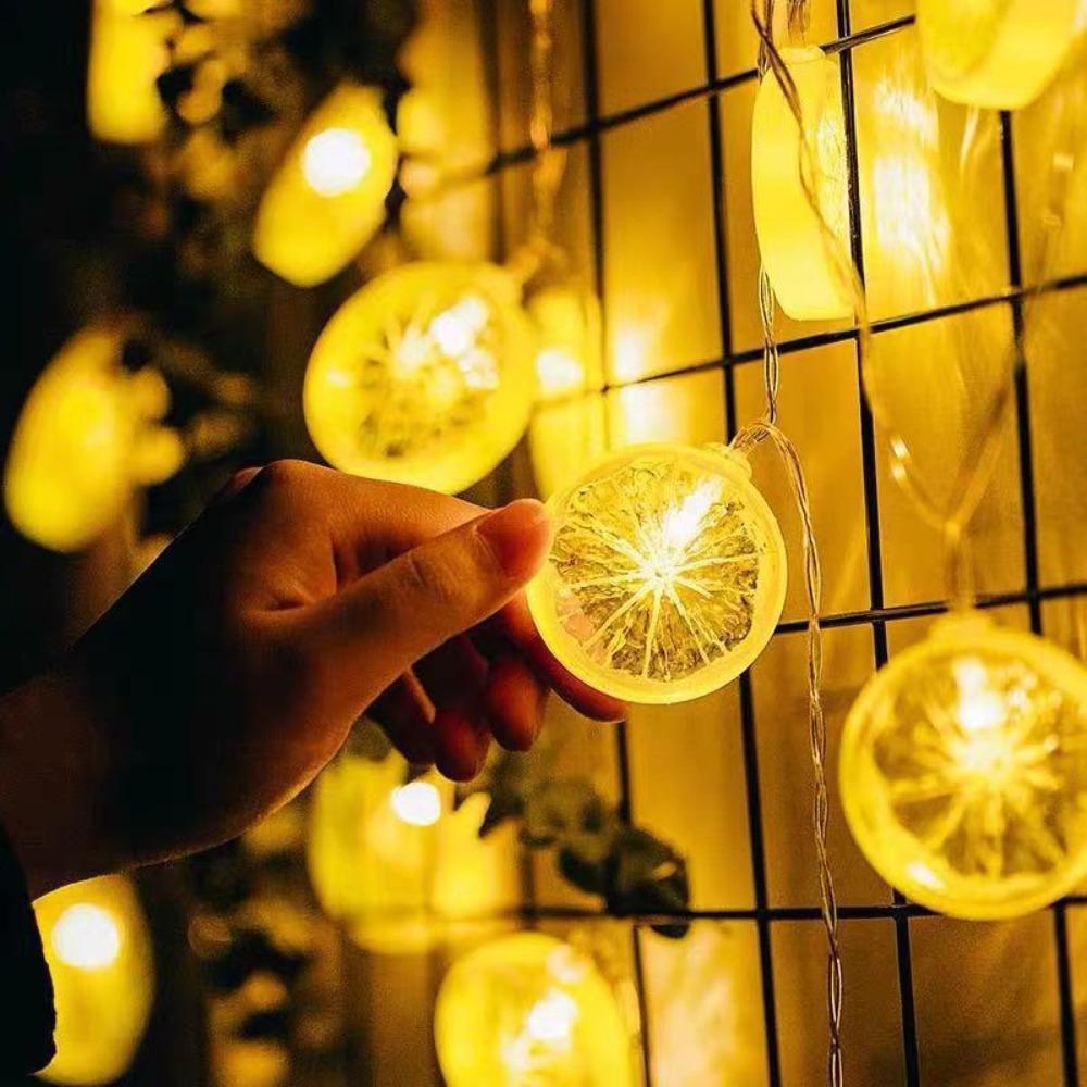 2m Lemon Orange Light Lemon-shaped Decorative Lights Quality Fairy Light Yard