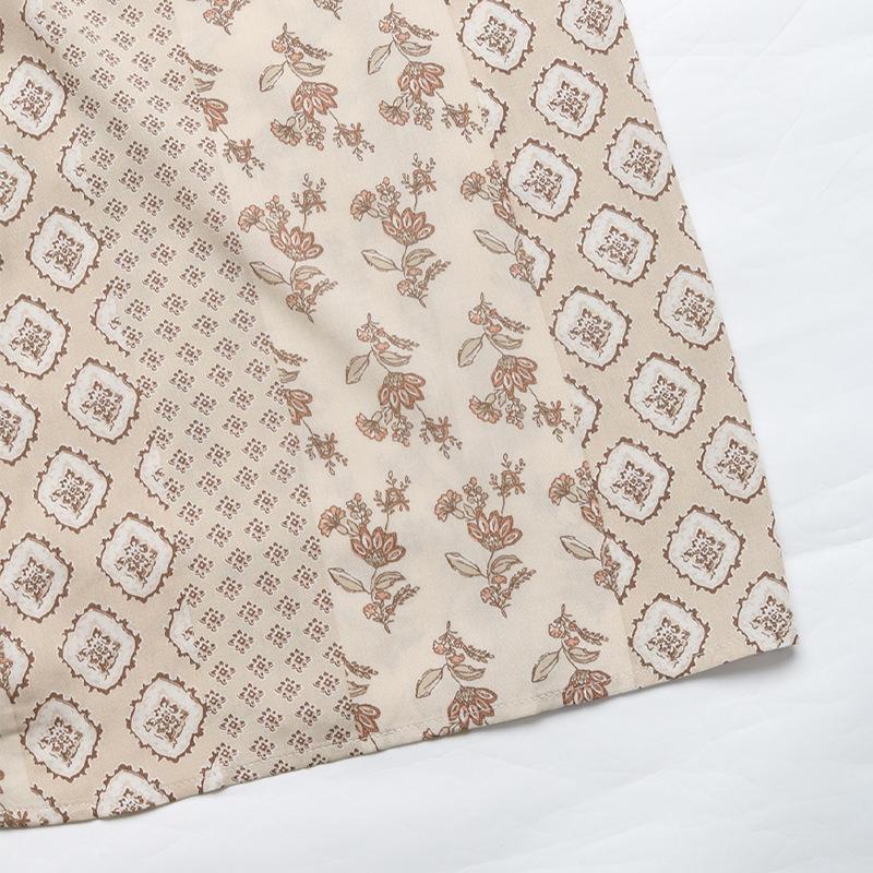 Summer Women's Jumpsuit High Waist Tie Wide Leg Pants Range Patchwork Ethnic Style Casual Pant