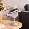 Manikin Head Caps Storage Rack Portable Display Hair Hats Hairpieces with Wood Base Styling