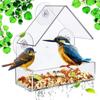 Clear Plastic Window Bird Feeder Parrot Lovebird Pigeon Hanging Ornamental Feeding Tool