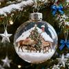 The Reindeer Family Christmas Ball Funny 3D Reindeer Hanging Decoration Plastic Christmas Ball Winter Ornaments for Xmas Tree Indoor Home Decor