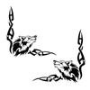 30496# 2 PCS Howling Wolf Sticker On The Car Vinyl Decal Waterproof Decoration Car Stickers