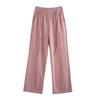 Faux Cashmere Wide Leg Pants for Women Autumn Winter High Waisted Loose Fit Casual Straight Leg Floor Length Pants