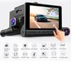4 Inches 3 Lens Touch Screen 1080P HD  DVR Driving Recorder Gravity Sensor Parking Monitoring Car DVR 170Degree Wide-Angle Dash Cam