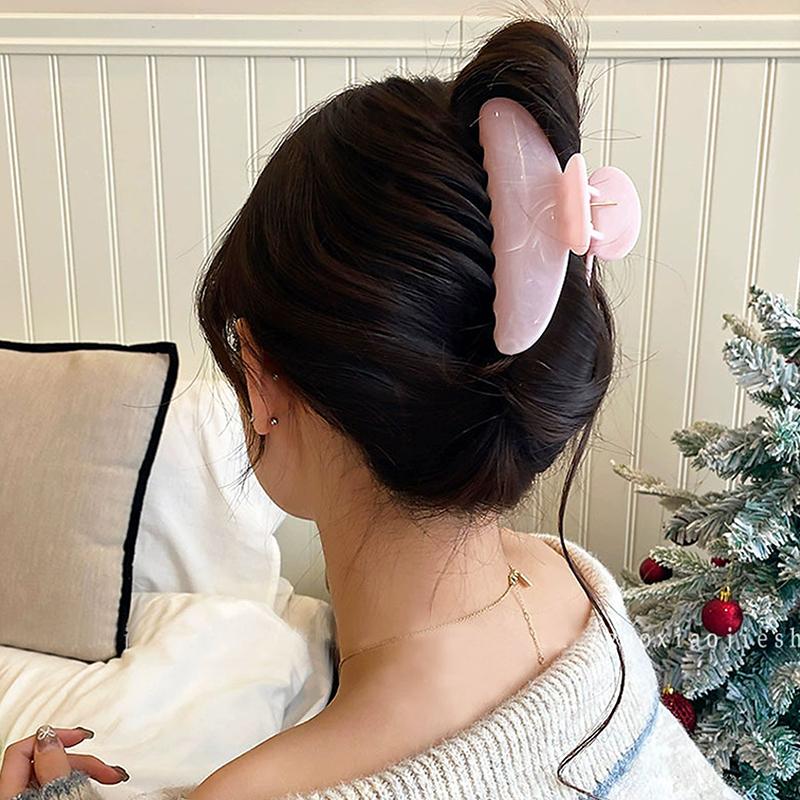 Stripes Hair Claw Acrylic Colorful Claw Clip Women Crab Hair Clips Girls Make Up Washing Tool Hair Accessories