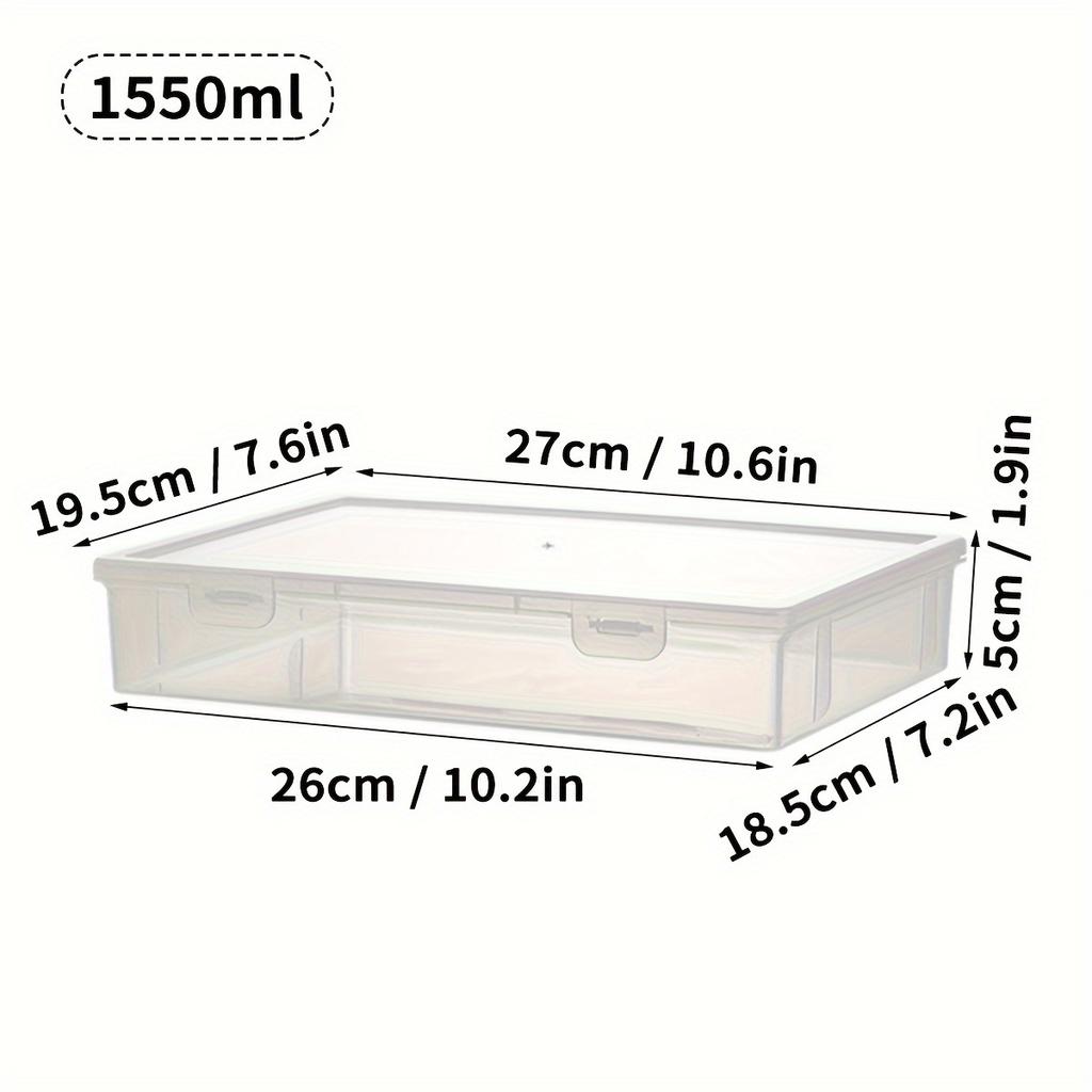 Plastic Storage Box For Office Supplies Large Capacity Transparent A4 Paper Storage Case Desktop Storage Organization