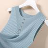 Suspender Vest for Women O-neck Spring and Summer New Style Knitted Sleeveless Bottom Tshirt Tops