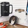 450ML 304 Stainless Steel Water Cup Mug With Handle Portable Double-Layer Insulated Milk Coffee Cup Office Drinkware
