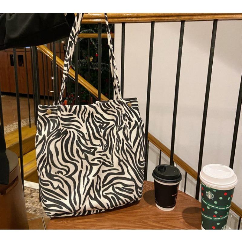 New Women's Shoulder Bag Versatile Corduroy Cloth Large Capacity Student Hand Carry Class Schoolbag Shopping Bag Large Bag