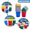 OUNONA Disposable Cups, Heat-Resistant, Colored Plastic Drinking Cups, 250ml, Double-Walled, Simple Design, Suitable for Kindergarten and Daycare, 100
