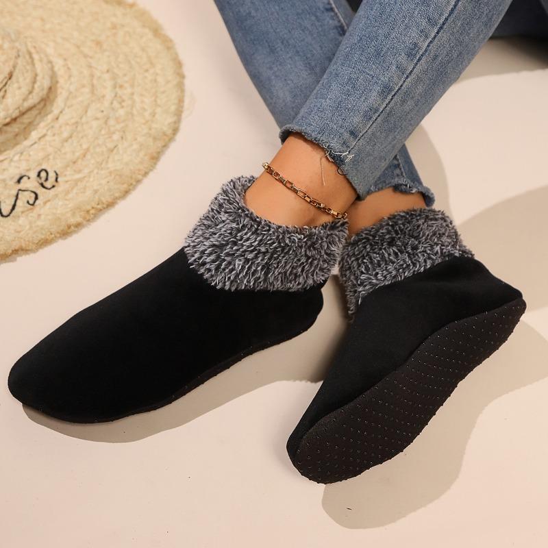 Womens Warm Fuzzy Socks with Non Slip Grip Stretch Velvet Slippers Socks Winter Home Floor Socks
