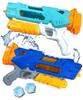 Powerful Water Gun, Set of 2, Next-Generation Water Gun, Super Powerful Distance 8m, Large Capacity 1000cc, 3 Nozzles (Green + Blue)