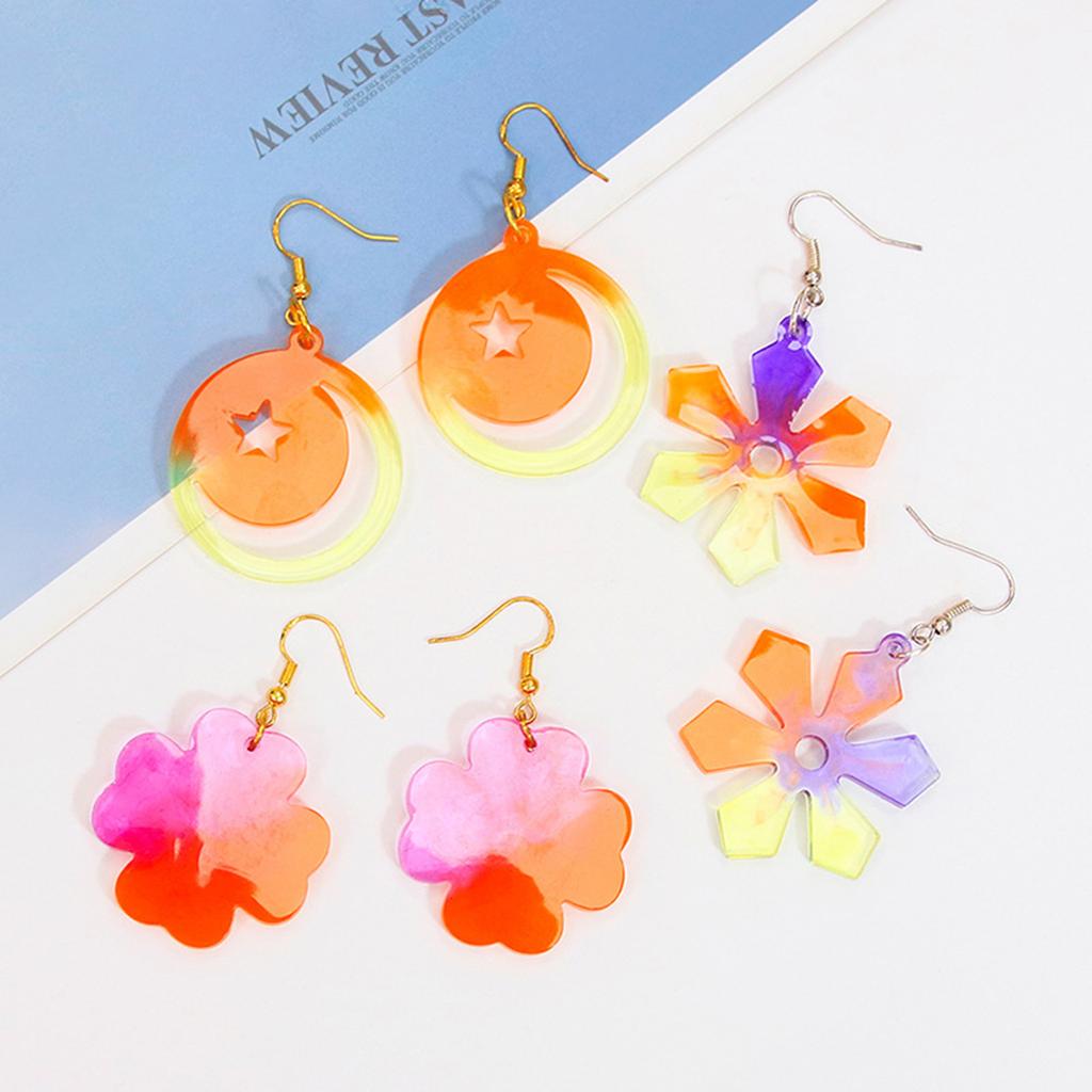 Geometric Earring Pendant Silicone Mold  Epoxy Resin Mould Handmade Jewelry Making Tool Necklace Keychain Craft