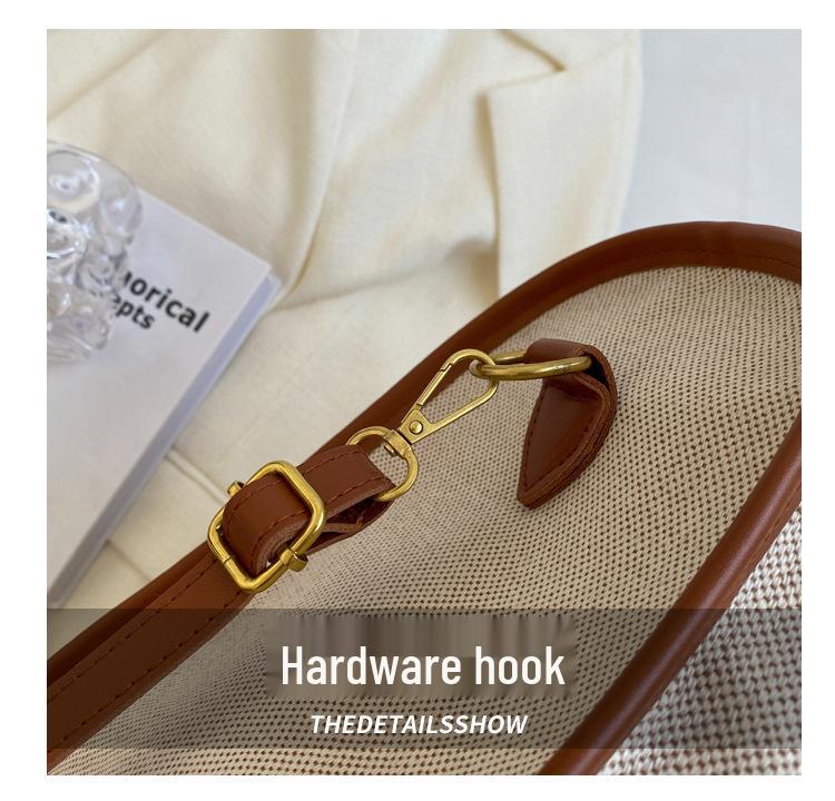 Retro Women's Canvas Travel Handbag - Large Capacity, Color Block Design, Ideal for Sports, Fitness, and Short-Distance Travel