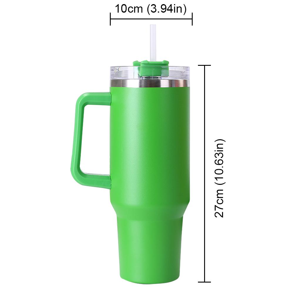40oz Straw Insulated Tumbler with Handle Portable Water Cup Stainless Steel Vacuum Thermal Insulated Mug for Cold Hot Beverages